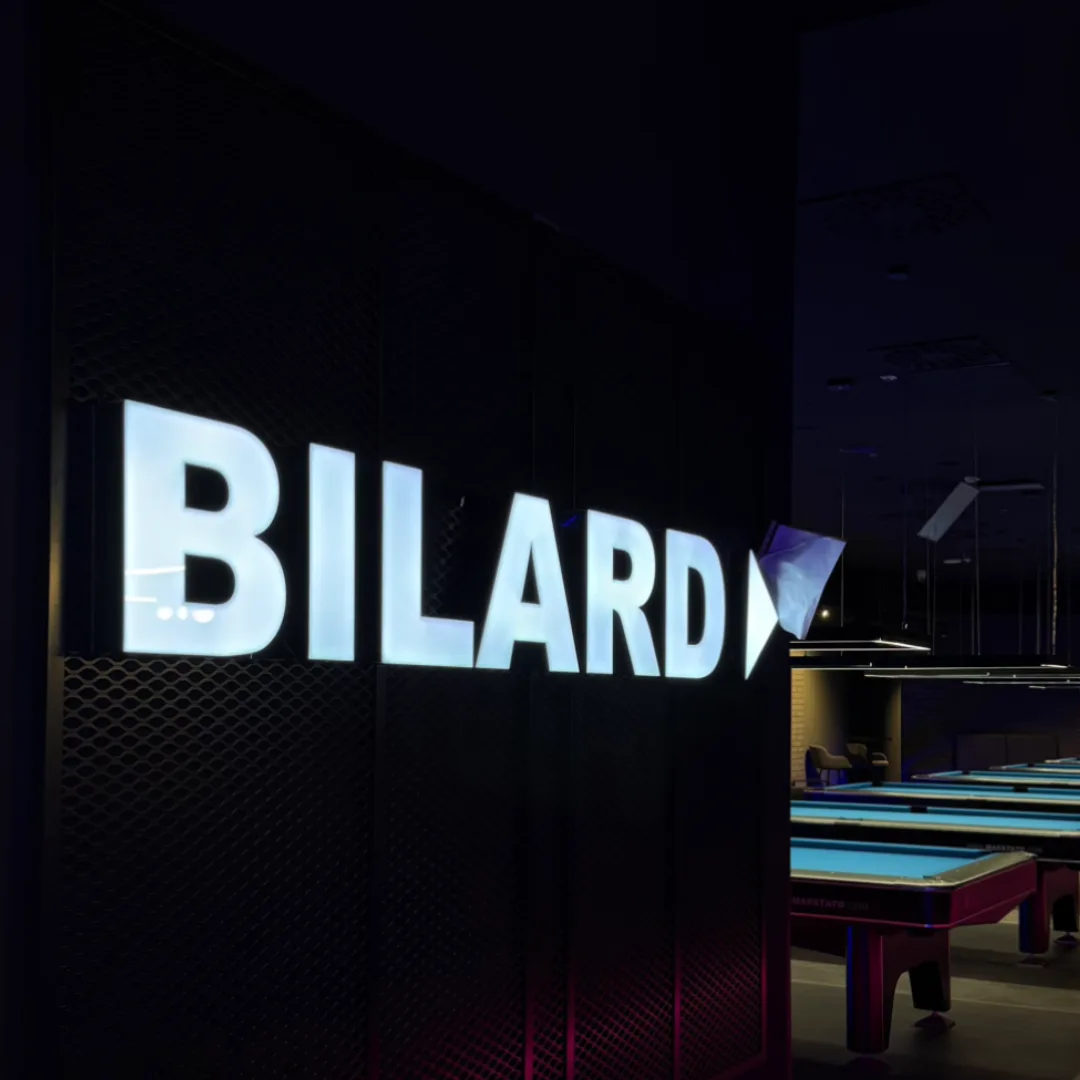 Litery 3D podświetlane — Bilard