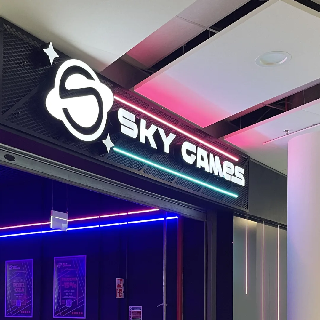 Litery 3D podświetlane — Sky Games