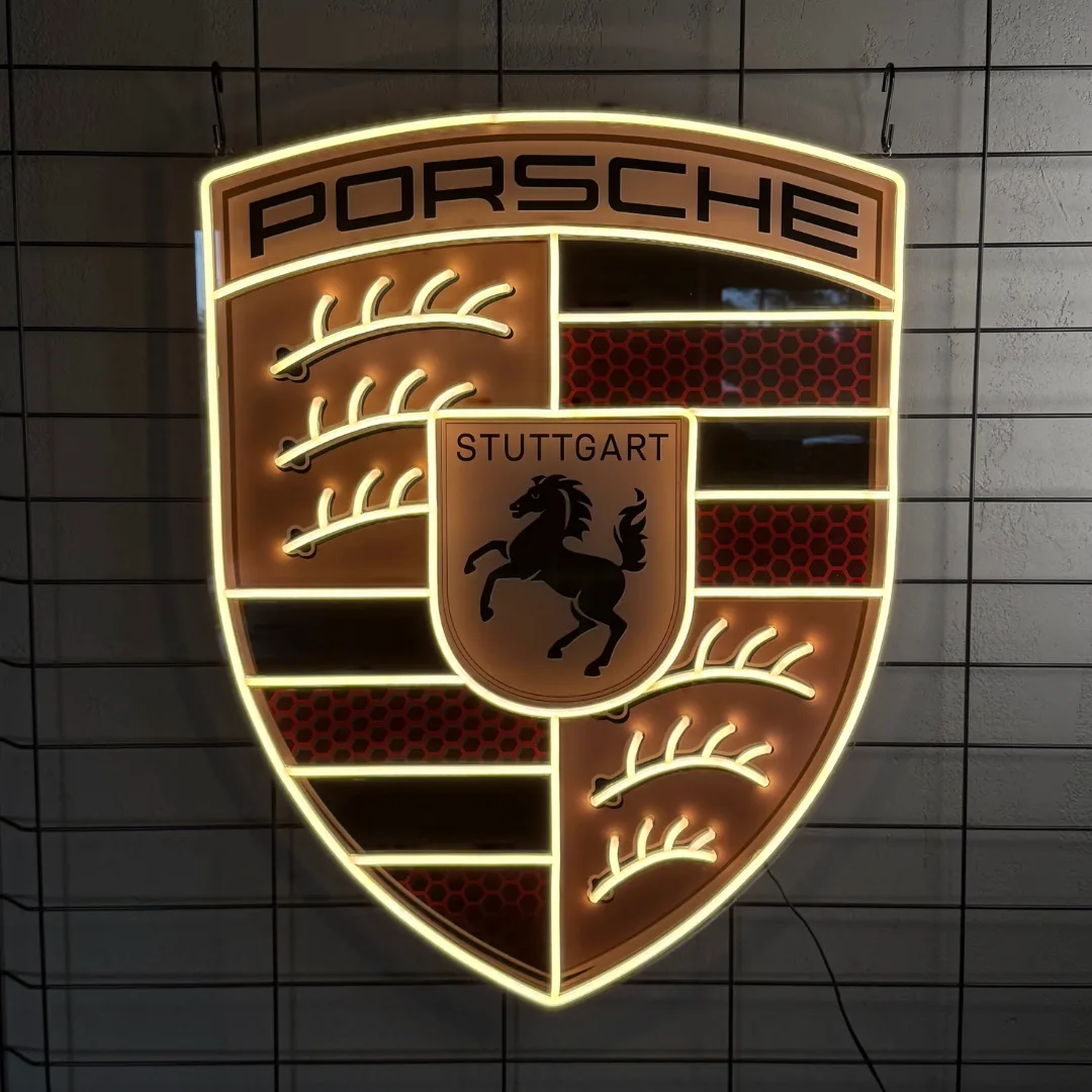 Podświetlane logo na ścianę w recepcji firmy — realizacja Ledsy