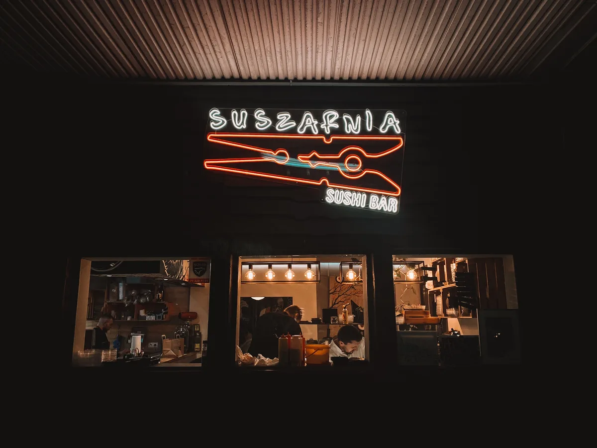 Szyld LED reklamowy — Szyld nad wejście do lokalu